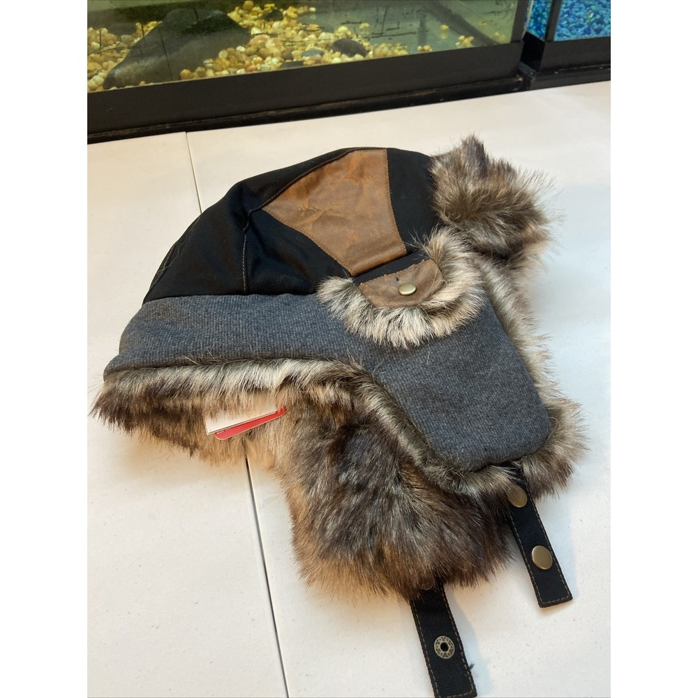Top EX Hunting Trapper Hat Mens One Size Multicolor Faux Fur Ear Flaps H0171